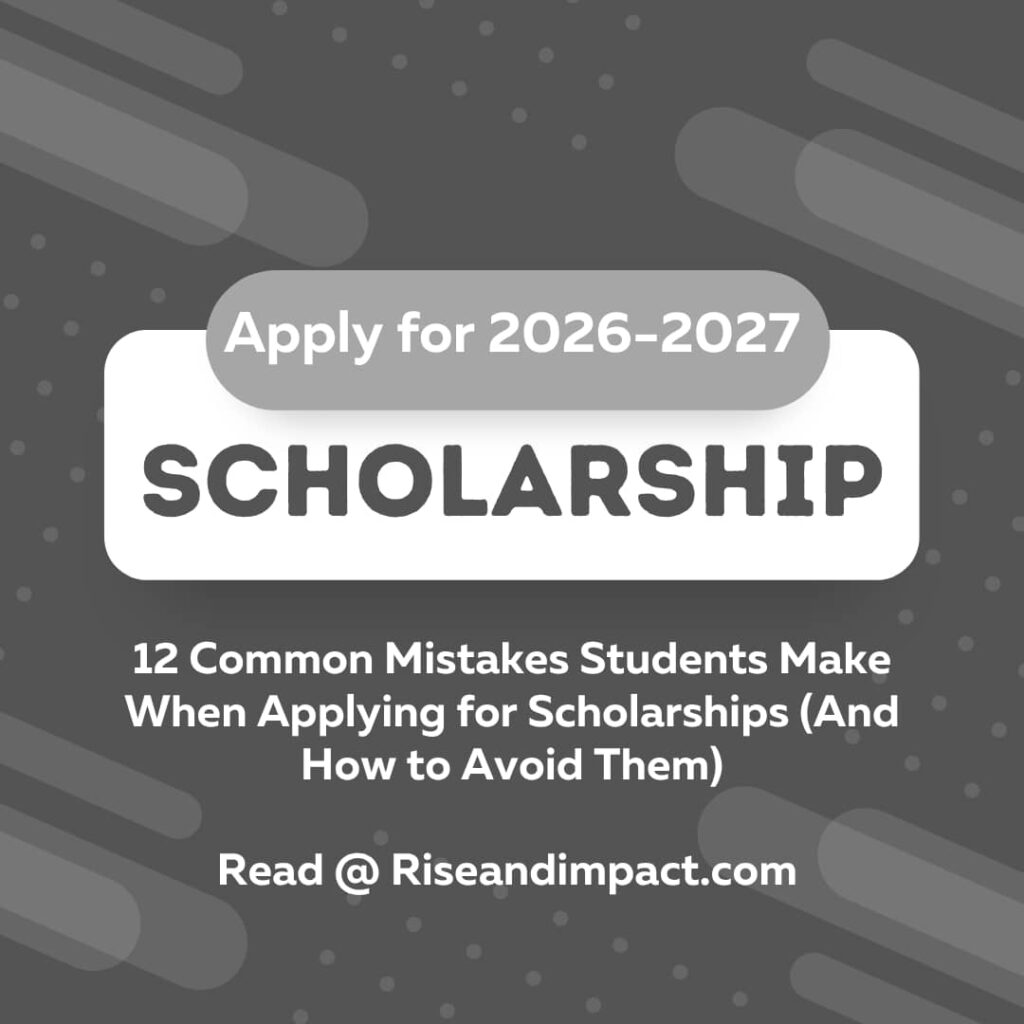 Common Scholarship Application Mistakes