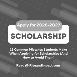 Common Scholarship Application Mistakes